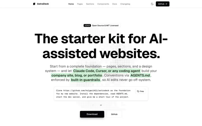 Screenshot of ASTRODECK